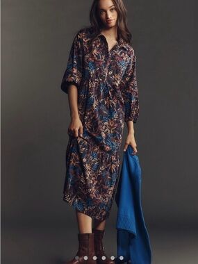 Bettina Tiered Shirtdress by Maeve NWT
